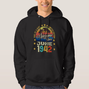 Phantastisch Seit Juni 1942 Vintag 80. Geburtstag Hoodie