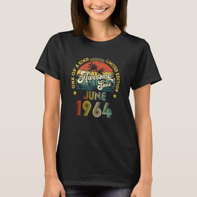 Phantastisch seit Juni 1964 58 Jahre alt 58. Gebur T-Shirt (Vorderseite)