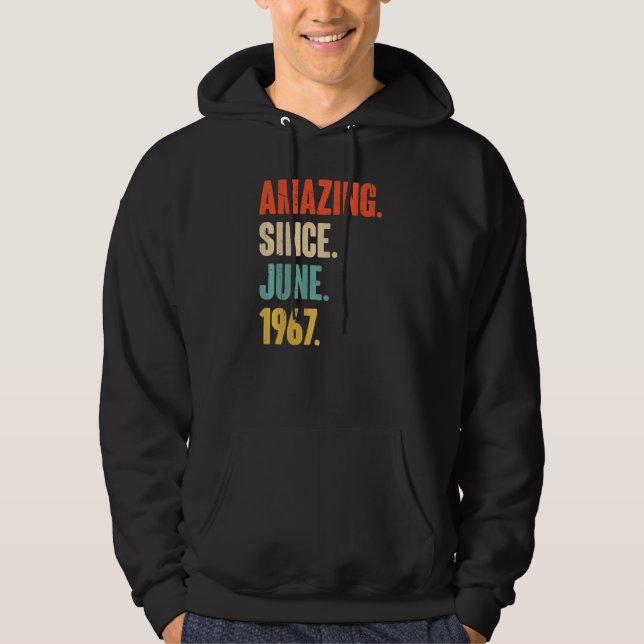 Phantastisch seit Juni 1967 55 Jahre alt 55. Gebur Hoodie (Vorderseite)