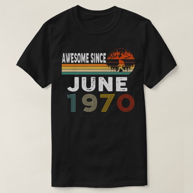 Phantastisch seit Juni 1970 T-Shirt (Design vorne)