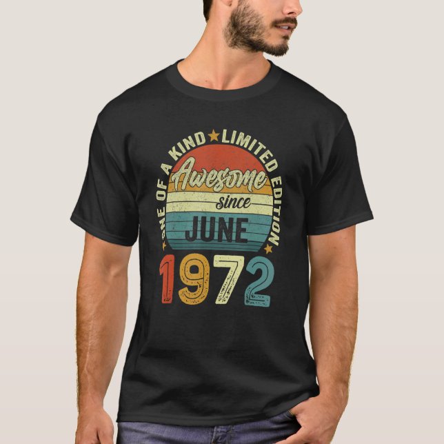 Phantastisch seit Juni 1972 50 Jahre alt 50. Gebur T-Shirt (Vorderseite)