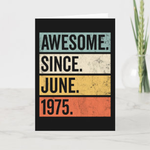 Phantastisch seit Juni 1975 Geburtstag Retro Karte