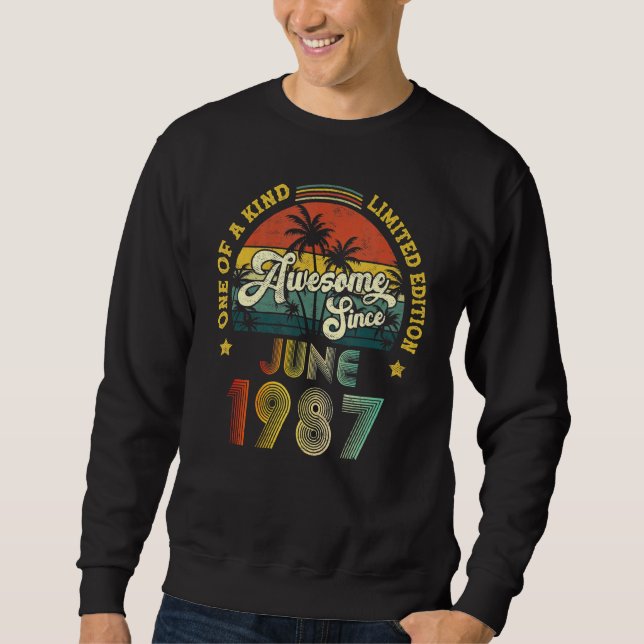 Phantastisch seit Juni 1987 35 Jahre alt 35. Gebur Sweatshirt (Vorderseite)