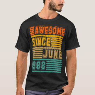 Phantastisch seit Juni 1988 Vintag 34. Männer und T-Shirt