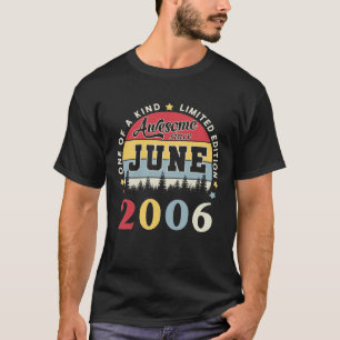 Phantastisch Seit Juni 2006 Vintag Retro Geburtsta T-Shirt