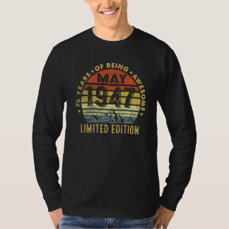 phantastisch seit Mai 1947 75. Geburtstag T-Shirt
