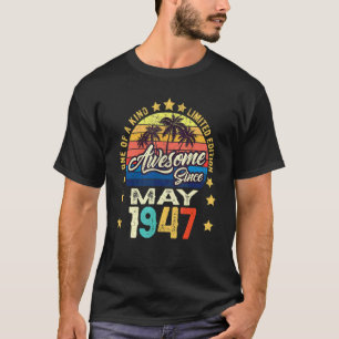 Phantastisch Seit Mai 1947 Vintag 75. Geburtstag T-Shirt
