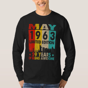 Phantastisch seit Mai 1963 59. Geburtstag Vintag R T-Shirt