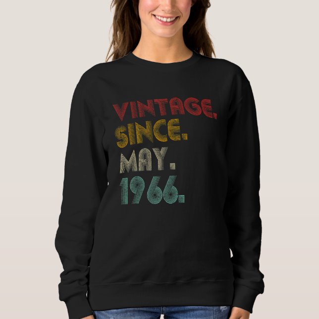 Phantastisch Seit Mai 1966 Vintag 56. Geburtstag Sweatshirt (Vorderseite)