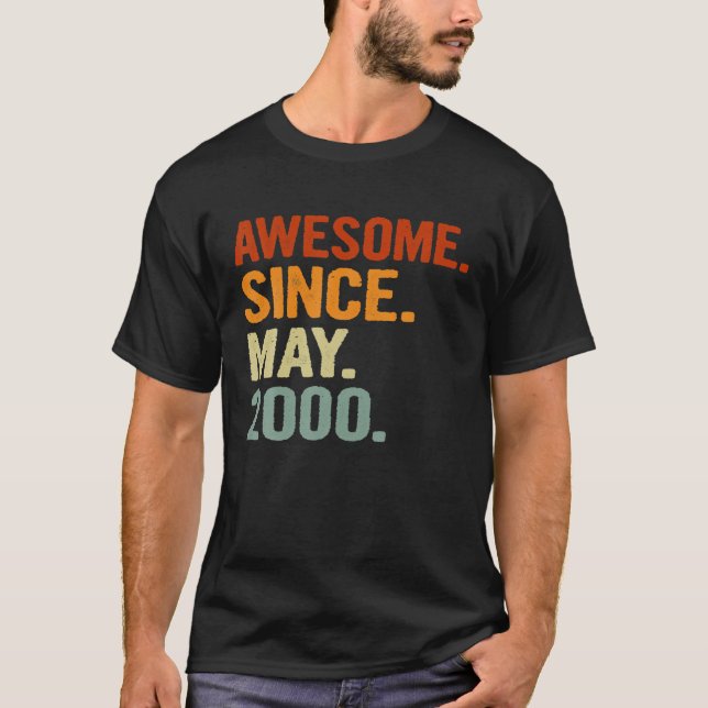 Phantastisch seit Mai 2000 Retro 21 Jahre alt 21. T-Shirt (Vorderseite)