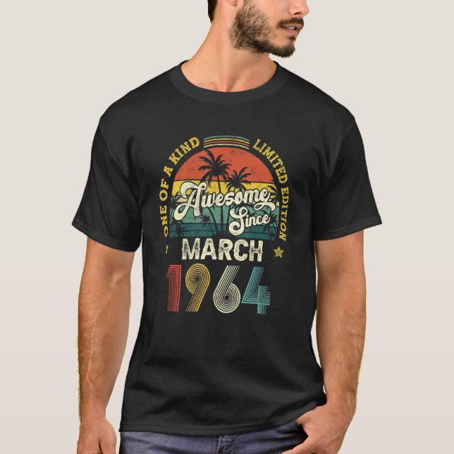 Phantastisch seit März 1964 Vintag 58. T-Shirt (Vorderseite)