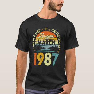 Phantastisch Seit März 1987 Vintag 35. Geburtstag T-Shirt
