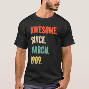 Phantastisch seit März 1989 33 Jahre alt 33. Gebur T-Shirt