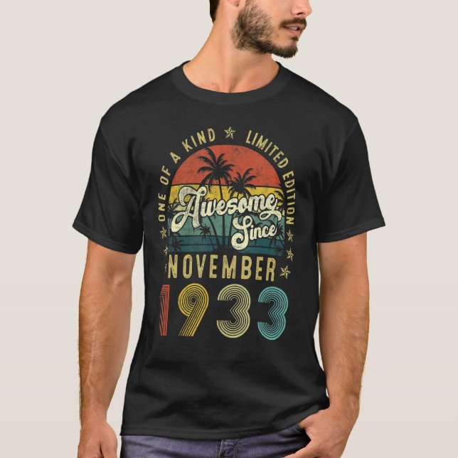 Phantastisch seit November 1933 89 Jahre alt 89. G T-Shirt (Vorderseite)