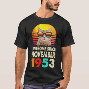Phantastisch seit November 1953 69. Geburtstag Cat T-Shirt