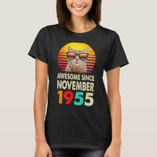 Phantastisch Seit November 1955 67. Geburtstag Cat T-Shirt