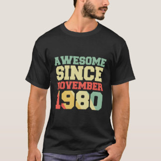 Phantastisch seit November 1980 40. Geburtstag Ret T-Shirt