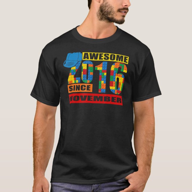 Phantastisch seit November 2016 6 Jahre alt Geburt T-Shirt (Vorderseite)