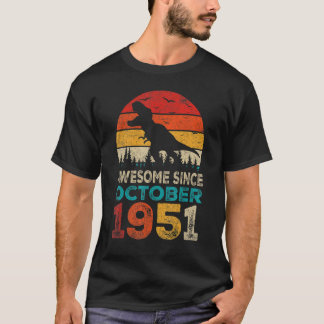 Phantastisch seit Oktober 1951 71. Geburtstag Boy  T-Shirt