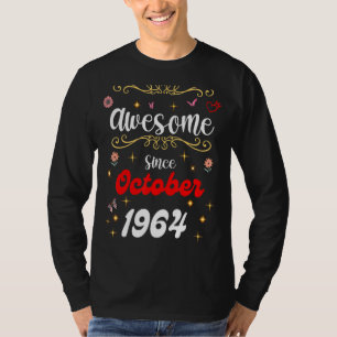 Phantastisch seit Oktober 1964 Geburtstag Blume & T-Shirt