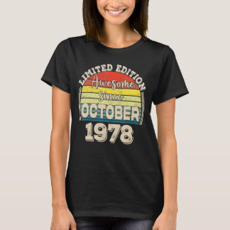 Phantastisch Seit Oktober 1978 Geboren im Oktober T-Shirt
