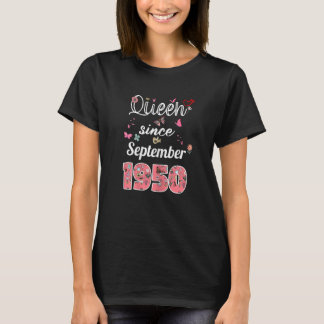 Phantastisch seit September 1950 Blume 1950 Septem T-Shirt