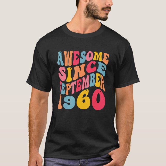 Phantastisch seit September 1960 62 Jahre Retro 62 T-Shirt (Vorderseite)
