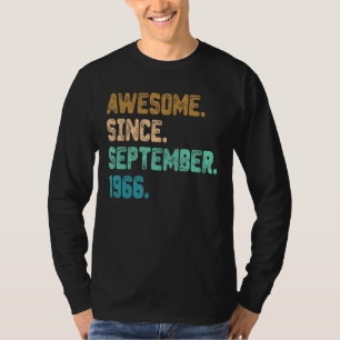 Phantastisch Seit September 1966 Vintag 56. Geburt T-Shirt