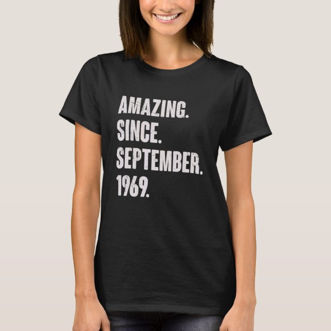 Phantastisch seit September 1969 53 Jahre alt 53.  T-Shirt (Vorderseite)