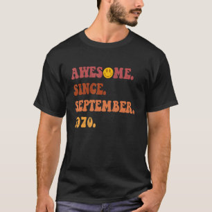 Phantastisch seit September 1970 Retro Groovy 52 J T-Shirt