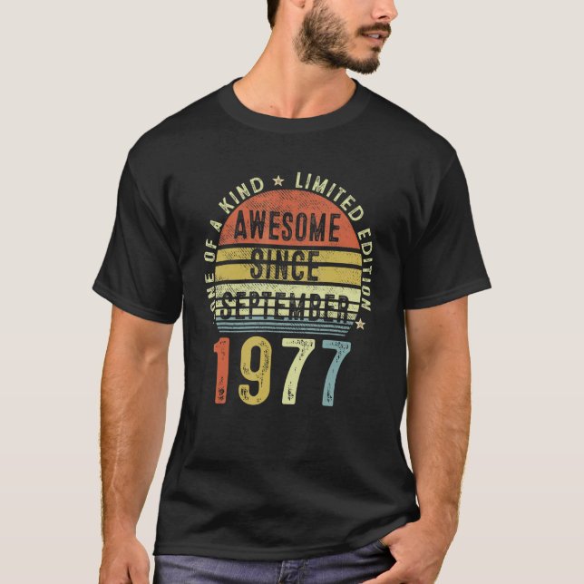 Phantastisch seit September 1977 45 Jahre alt 45.  T-Shirt (Vorderseite)