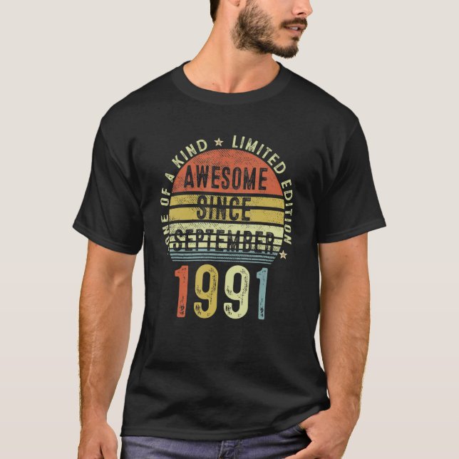 Phantastisch seit September 1991 31 Jahre alt 31.  T-Shirt (Vorderseite)