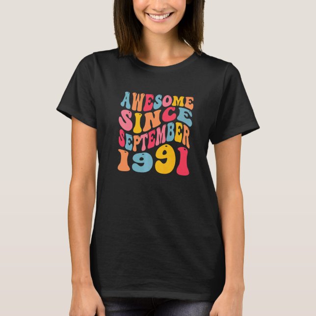 Phantastisch seit September 1991 31 Jahre Retro 31 T-Shirt (Vorderseite)