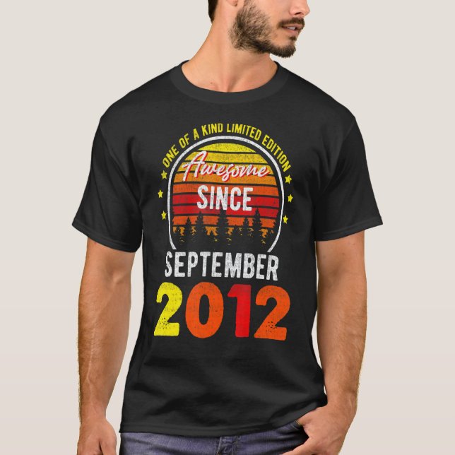 Phantastisch Seit September 2012 Geboren 10. Gebur T-Shirt (Vorderseite)