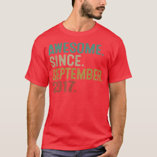 Phantastisch Seit September 2017 Vintag 5. Geburts T-Shirt