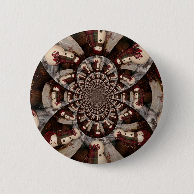 Phantastisch Snowman Button (Vorderseite)