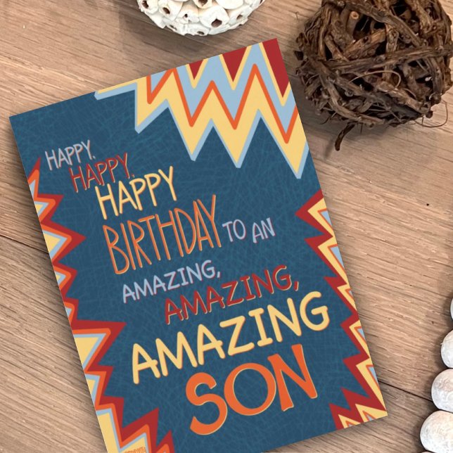 Phantastisch Son Birthday Modern Inspirivity Card Karte (Von Creator hochgeladen)