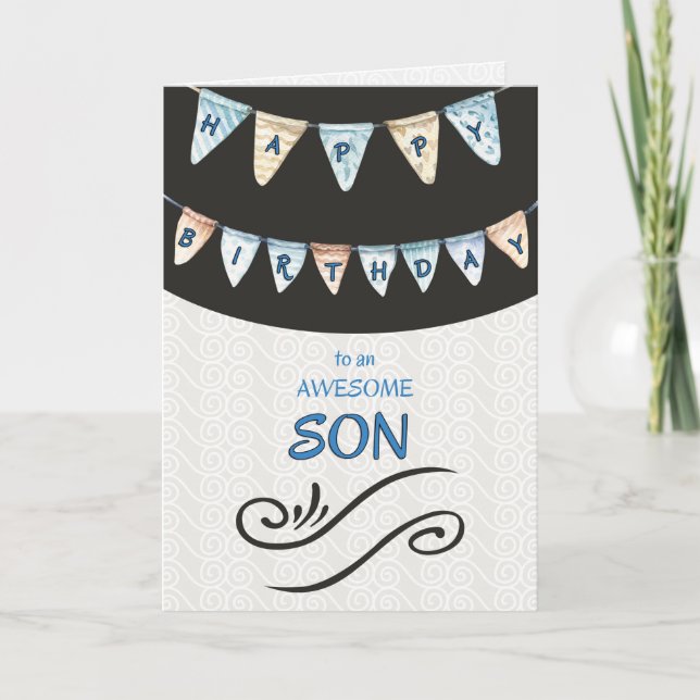 Phantastisch Son Happy Birthday Karte (Vorderseite)