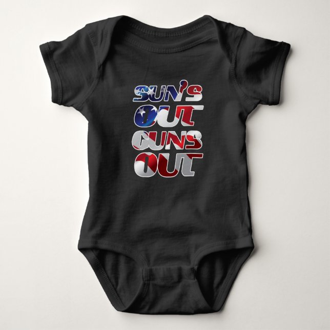 Phantastisch Suns aus der patriotischen amerikanis Baby Strampler (Vorderseite)