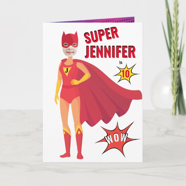 Phantastisch Superhero Birthday Geschenk Phantasti Karte (Vorderseite)
