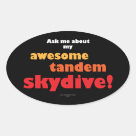 Phantastisch Tandem Skydive Ovaler Aufkleber