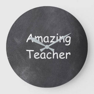 Phantastisch Teacher Chalkboard Design Geschenk Id Große Wanduhr