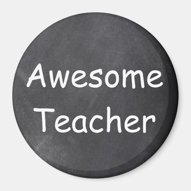 Phantastisch Teacher Chalkboard Design Geschenk Id Magnet (Vorne)