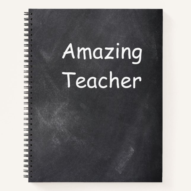 Phantastisch Teacher Chalkboard Design Geschenk Id Notizbuch (Vorderseite)