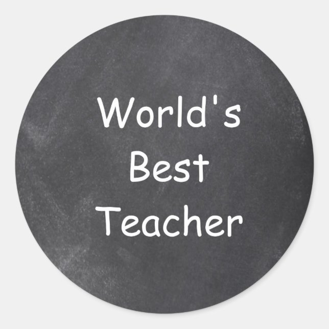 Phantastisch Teacher Chalkboard Design Geschenk Id Runder Aufkleber (Vorderseite)
