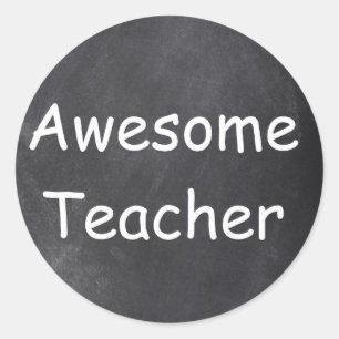 Phantastisch Teacher Chalkboard Design Geschenk Id Runder Aufkleber
