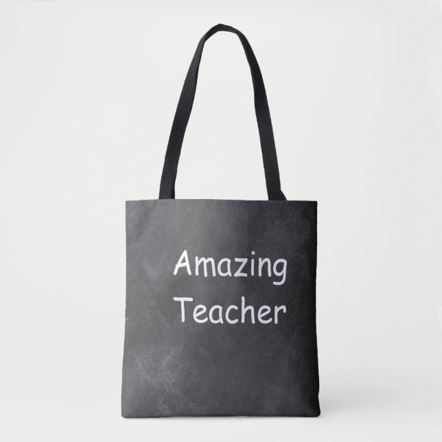 Phantastisch Teacher Chalkboard Design Geschenk Id Tasche (Vorderseite)