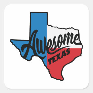 Phantastisch Texas Quadratischer Aufkleber