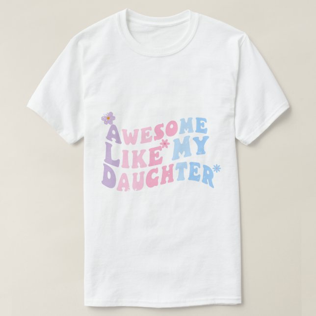 Phantastisch wie meine Tochter Men Funny Vathday V T-Shirt (Design vorne)
