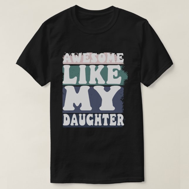 Phantastisch wie meine Tochter Men Funny Vathday V T-Shirt (Design vorne)